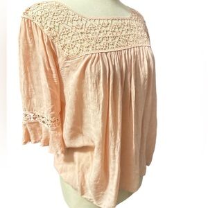 Buffalo‎ by David Bitton  lace and rayon tunic boho top Size Small